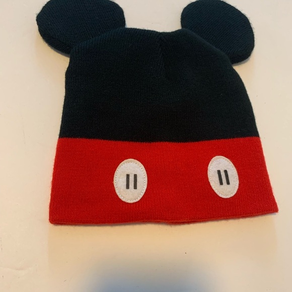 Disney Black and Red Kids Mickey Mouse Beanie OS - Picture 3 of 8